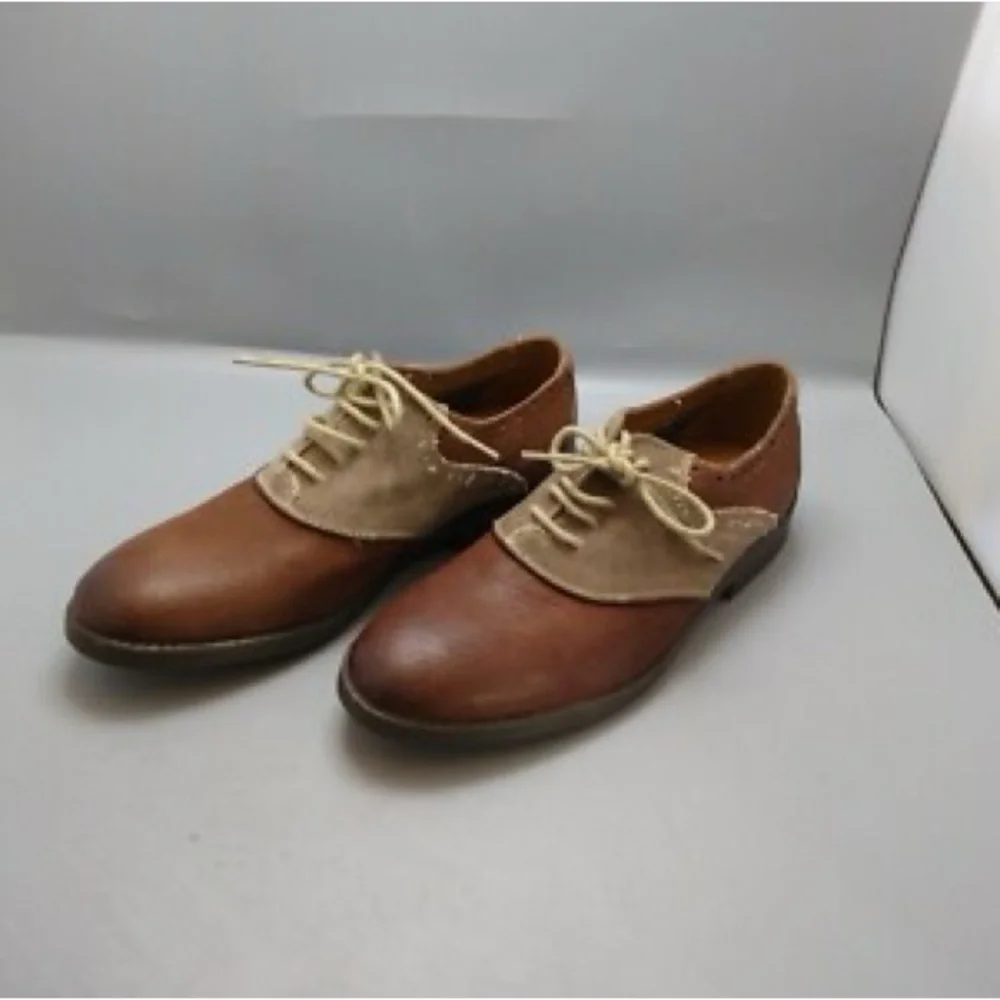 Clarks Collection Saddle Deisin Brown and Tan Men's Oxford Shoes